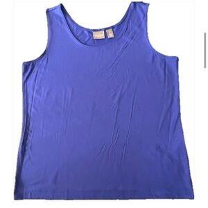 CHICO’S Sleeveless Tank Top, Vibrant Purple Size 2, P2P: 18” EUC